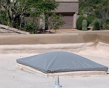 domed skylight with gray exterior see through sun shade