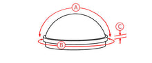 Round dome skylight with illustrated measurements.